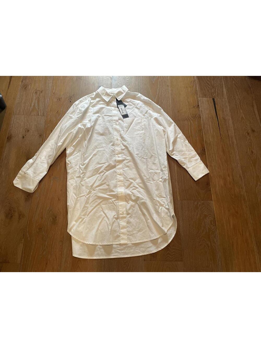 Jenni Kayne White Poplin Shirt Dress Minimalist Casual Relaxed Fit M NWT
